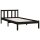 vidaXL Massivholzbett Schwarz 75x190 cm 2FT6 Small Single