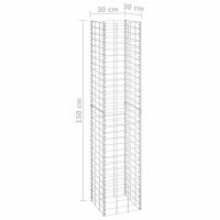 vidaXL Gabionen-Hochbeete 3 Stk. 30x30x150 cm Eisen