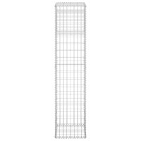 vidaXL Gabionensäulen 2 Stk. 40x40x180 cm Eisen