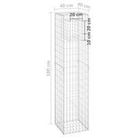 vidaXL Gabionensäulen 2 Stk. 40x40x180 cm Eisen