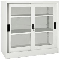 vidaXL Schrank mit Schiebetür Hellgrau 90x40x90 cm...