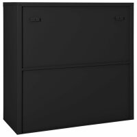 vidaXL Schrank mit Schiebet&uuml;r Anthrazit 90x40x90 cm Stahl