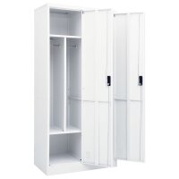 vidaXL Kleiderschrank Weiß 80x50x180 cm Stahl