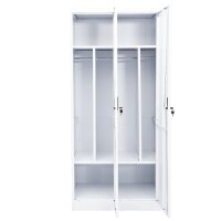 vidaXL Kleiderschrank Weiß 80x50x180 cm Stahl