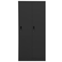 vidaXL Kleiderschrank Anthrazit 80x50x180 cm Stahl