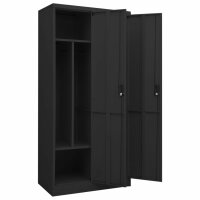 vidaXL Kleiderschrank Anthrazit 80x50x180 cm Stahl