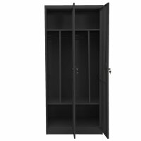 vidaXL Kleiderschrank Anthrazit 80x50x180 cm Stahl