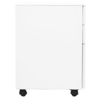 vidaXL Aktenschrank mit Rollen Wei&szlig; 39x45x60 cm Stahl