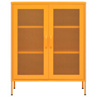 vidaXL Lagerschrank Senfgelb 80x35x101,5 cm Stahl