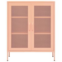 vidaXL Lagerschrank Rosa 80x35x101,5 cm Stahl