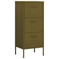 vidaXL Lagerschrank Olivgrün 42,5x35x101,5 cm Stahl