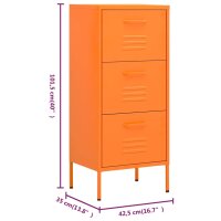 vidaXL Lagerschrank Orange 42,5x35x101,5 cm Stahl