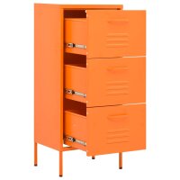 vidaXL Lagerschrank Orange 42,5x35x101,5 cm Stahl