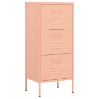 vidaXL Lagerschrank Rosa 42,5x35x101,5 cm Stahl