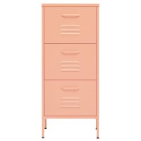 vidaXL Lagerschrank Rosa 42,5x35x101,5 cm Stahl