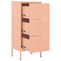 vidaXL Lagerschrank Rosa 42,5x35x101,5 cm Stahl