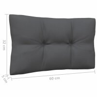 vidaXL 2-Sitzer-Gartensofa mit Kissen Schwarz Massivholz Kiefer