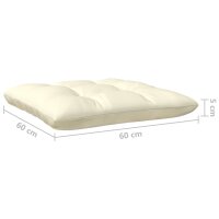 vidaXL 2-Sitzer-Gartensofa mit Creme Kissen Massivholz Kiefer