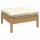 vidaXL 3-tlg. Garten-Lounge-Set mit Kissen Creme Massivholz Kiefer