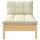 vidaXL 3-tlg. Garten-Lounge-Set mit Creme Kissen Massivholz Kiefer