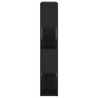 vidaXL Bücherregal Raumteiler Schwarz 100x24x124 cm