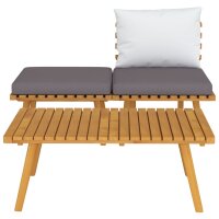 vidaXL 3-tlg. Garten-Lounge-Set mit Kissen Massivholz Akazie