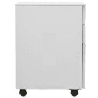 vidaXL Aktenschrank mit Rollen Hellgrau 39x45x60 cm Stahl