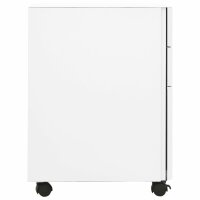 vidaXL Aktenschrank mit Rollen Wei&szlig; 30x45x59 cm Stahl