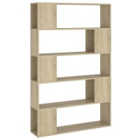 vidaXL B&uuml;cherregal Raumteiler Sonoma-Eiche 100x24x155 cm Holzwerkstoff