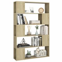 vidaXL B&uuml;cherregal Raumteiler Sonoma-Eiche 100x24x155 cm Holzwerkstoff