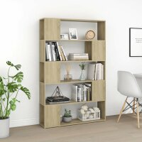 vidaXL B&uuml;cherregal Raumteiler Sonoma-Eiche 100x24x155 cm Holzwerkstoff