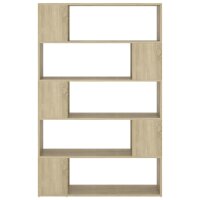 vidaXL B&uuml;cherregal Raumteiler Sonoma-Eiche 100x24x155 cm Holzwerkstoff