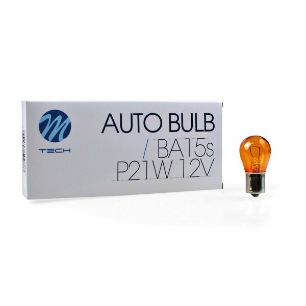 Autogl&uuml;hbirne M-Tech Z19 21W Orange 12 V 10 uds BA15S