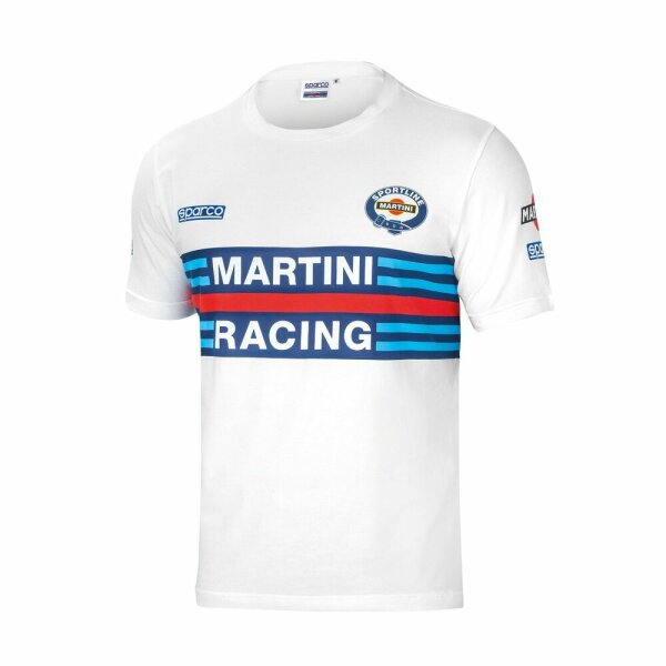 Kurzarm-T-Shirt Sparco MARTINI RACING Gr&ouml;&szlig;e M Wei&szlig;