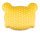 Lemon Ribbon kissen Junior 35 cm Polyester wei&szlig;/gelb